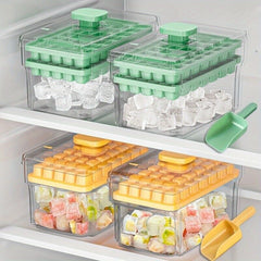 Double Layer 68 Grids Ice Cube Tray with Lid Party Bar Ice Cube Maker Mould Ice Storage Box, Long Ice Cube Tray, Ice Trays Molds, Ice Cube Container, Freezer Tray, Ice Block Tray, Drink Chilling Accessories, Home Bar Essentials, Compact Storage Box, Stack