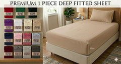 Extra Deep Fitted Sheets 30cm deep pocket with Elastic Cornes For Perfect Mattress Fit, Available in Single,Double, King,& SuperKing Size