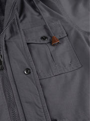 Men'S Thick Mid-Length Jacket with a Hood, Winter Parka for Warmth, Suitable for Outdoor Casual Wear, Featuring a Zip And Multiple Pockets, with a Removable Hat