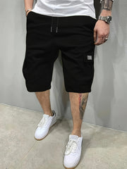 3pcs Men'S Casual Loose Cargo Shorts - Featuring Large Pockets And Letter Prints, Machine Washable Non-Stretch Fabric, Durable Design, Outdoor Style, Street Fashion, a Summer Wardrobe Essential
