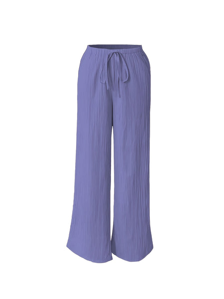 Women's Three-piece Elegant Casual Wide-leg Trousers, Straight Leg Design, Suitable for All Seasons, Adult Fit, All-season Trousers, Loose Fit, Comfortable and Flattering.