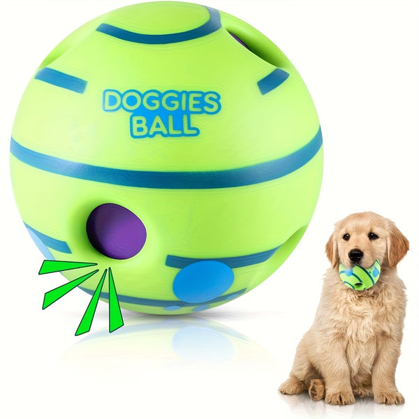 Engaging Giggle Ball Designed for Both Dogs And Cats - A Pet Puzzle Toy That Produces Distinctive Giggling Noises - Sturdy Chew Toy to Alleviate Boredom - Made from Safe Vinyl - Measures 12.95 cm, Without Battery