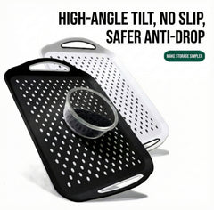 2-Pack Non-Slip Rectangular Plastic Serving Tray – High-Grip Surface, Easy-Hold Handles