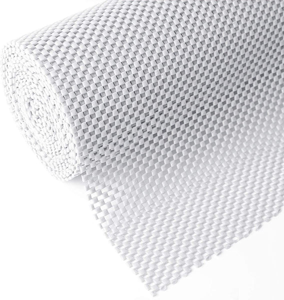Shelf Liner, Non-Adhesive Roll Drawer Liners 12 Inches X 20 Feet, Non Slip Grip Durable Strong Clean, Shelving Liner for Kitchen Cabinets,Storage, Desks, Kitchenware, Tableware, Light Gray