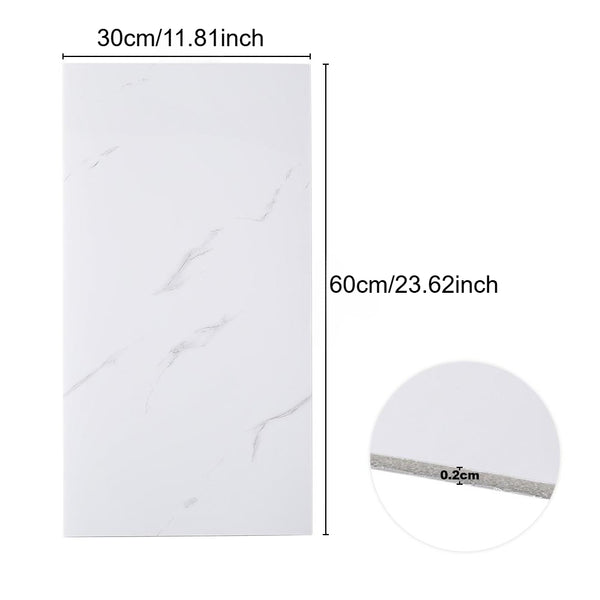 Pack of 20 PVC Self-adhesive Wall Backing Ceramic Tile Wall Stickers, Faux Marble Ceramic Tile Stickers, Waterproof Faux Marble Pattern Tiles Stickers for Bathrooms and Kitchens, Easy To Peel and Stick