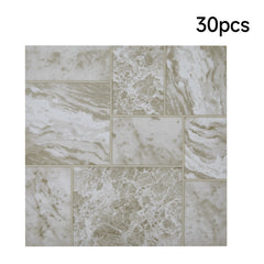 LIFE IDEAS Set of 10/30pcs Marble Effect PVC Floor Tiles - 12