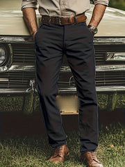 [Tongtongbang Selection OBM] 2pcs Set of Stretch Men'S Chino Pants, Light Business Semi-Formal Casual Straight Trousers
