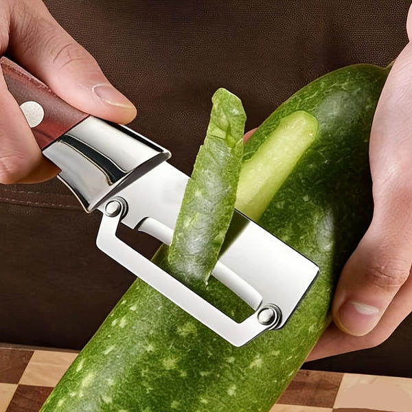 Multi-Functional Vegetable Peeler, 2-in-1 Fruit Veggie Peeler & Bottle Opener, Stainless Steel Blade Peelers for Kitchen