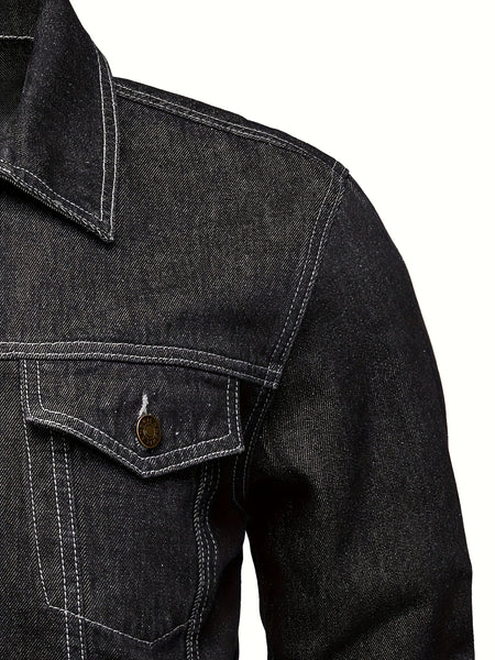Men's Casual Washed Denim Jacket