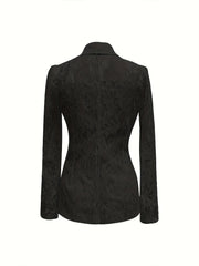 Elegant Semi-Sheer Spring And Summer Blazer with Lining for Women
