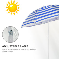 1.7m Garden Parasol Outdoor Tilt Umbrella, Parasol UV Canopy Patio Sun Shade Umbrella for Garden