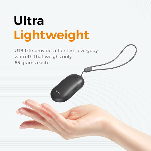OCOOPA UT3 Lite Magnetic Hand Warmers Rechargeable 2 Pack, Electric Handwarmers Ultra Thin Light Portable for Pocket Gloves,3 Levels Heat, up to 8 Hrs, UL Certified,Idea Tech Gifts for Men, Women