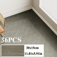 36-Pack High-Quality Self Adhesive Floor Tiles, 15x30cm Peel and Stick SPC Vinyl Planks for Kitchen, Bathroom, Bedroom & Living Room, Realistic Stone/ Wood Look Efffect Waterproof PVC Flooring, Easy DIY Installation