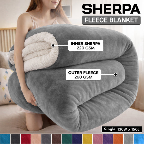 1pc Luxurious Double-Sided Sherpa Throw Blanket – Soft, Warm & Cozy Contemporary Blanket, Machine Washable, Perfect for Couch, Bed, Office & Travel, Ideal Gift