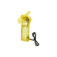 Yellow Battery Operated Hand Fan | Portable Cooling Fan | Travel Essential