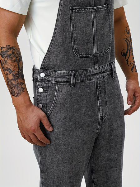 Men'S Casual Washed All-Match Denim Overalls