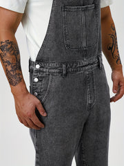 Men'S Casual Washed All-Match Denim Overalls