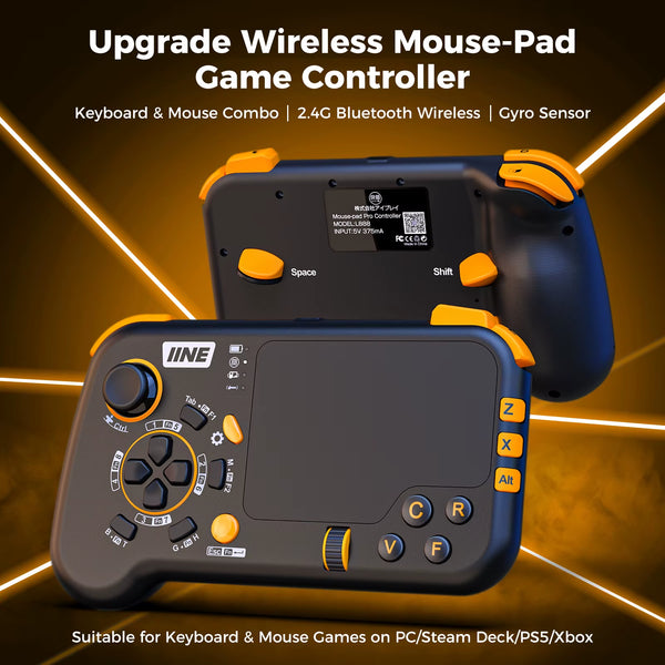 Ungrade Wireless Mouse-Pad Controller as Keyboard and Mouse Combo Set with Touchpad