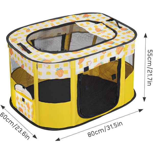 Foldable Pet Playpen, Portable Dog Cat Playpen, Soft Portable Dog Crate, Outdoor/Indoor Exercise Kennel, Dog Cage for Pets