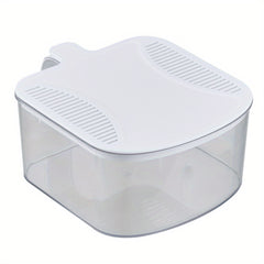 4.54 KG Kitchen Rice Storage Container - White Plastic Flip-Top Grain Bin with Press-to-Open Lid, Multi-Purpose Organizer for Rice, Flour, and Dry Goods, Kitchen Storage Solution|Modern Kitchen Accessory|Durable Plastic Bin, Rice Cooker