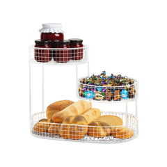 3-Layer Desktop Storage Rack - Iron Fruit Basket & Vegetable Organizer for Kitchen Dining Table, Space Saving Metal Storage Rack