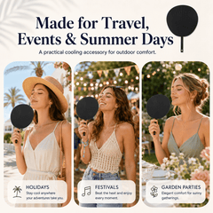 A2Z Large Hand Fan Lightweight Flexible Cooling Fan Portable Manual Fan Wide Surface Design for Travel Outdoor Events Holidays Summer Everyday Use