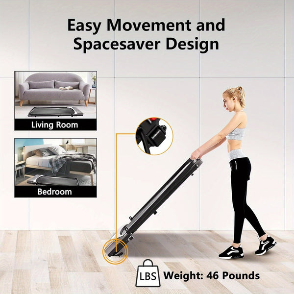 Sports Treadmill 2.5HP Treadmill for Home, Bracket Design, Shock Absorption Indoor Walking Pad, Under Desk Treadmill, Suitable for Home Fitness 260 LBS Maximum Weight