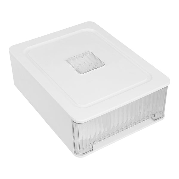 1pc Closet Storage System - Modular Stackable Bin with Dividers, 35x26x12cm Acrylic Organizer for Underwear, Accessories, 3 Styles (Open/12-Section/18-Section)