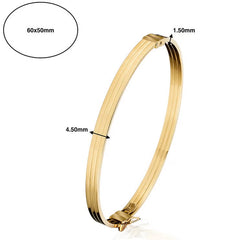 14Ct Yellow Gold Fancy Bangle