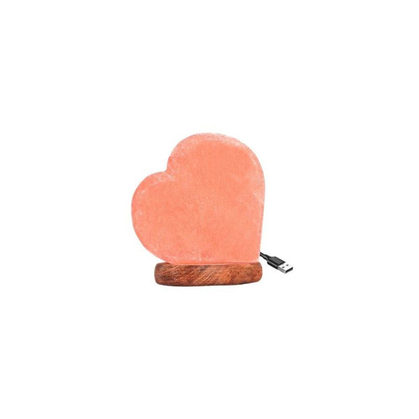 Magic Salt USB Heart Himalayan Salt Lamp with USB Port – Color Changing LED Heart-Shaped Pink Salt Crystal with 7 Mood Hues & Warm Glow Solid Wooden Base for Living Room, Bedroom, Office – Wellness & Ambient Lighting