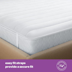 Silentnight Deep Sleep Mattress Topper Single Bed - Soft Supportive Comfortable Durable Bed Topper with Easy Fit Elasticated Straps - Hypoallergenic and Machine Washable - Single - 190X90Cm