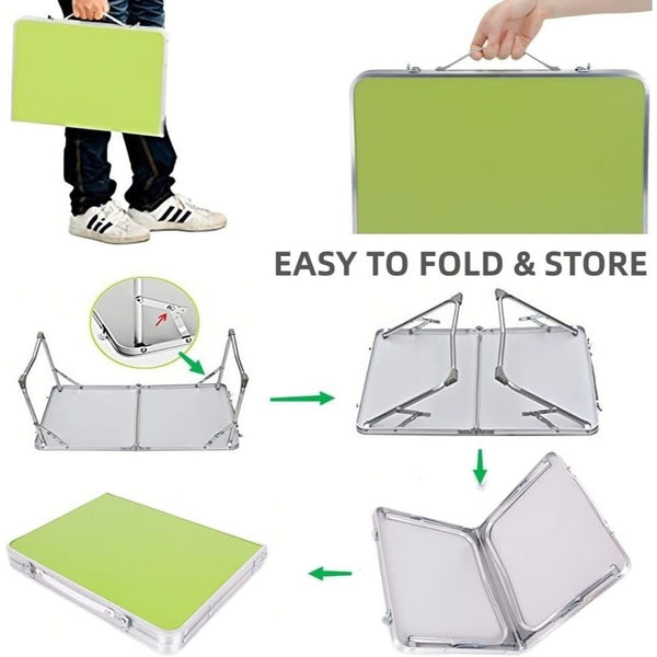 60cm Folding Table Heavy Duty, Trestle Table Indoor Outdoor Garden Catering Heavy Duty Folding Table, for Picnic Party Dinner Camping Buffet Wedding Market Garden Party Picnic,
