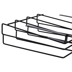 1 piece, black two-layer, no drilling cutting board rack, cabinet cutting board, cutting board storage rack, cabinet pull-out pot cover rack, sturdy and durable, strong load-bearing capacity, size: 26.5 cm W x 30 cm D x 6 cm H