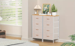 4-Drawer Chest Of Drawers with Metal Frame & MDF Wooden Top, Adjustable Feet, Anti-Tip Safety, Spacious Storage Unit for Bedroom Or Living Room (45x30x91cm/ 17.7x11.8x35.8inch)
