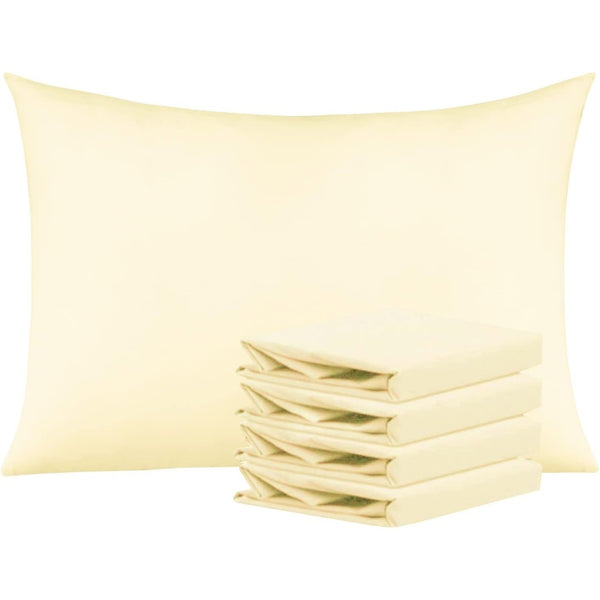 Pack of 2 Softtouch Ultra-Fine Pillowcases, 200Tc Pure 100% Polycotton Envelope Closure Pillow Covers, Available in a Variety of Colors, Fade-Resistant Fabric Bedding, Suitable for Various Style Settings, Machine Washable.