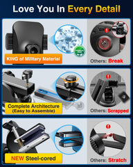 VANMASS BEST Car Phone Holder 2025 【85+ LBS Strongest Suction & True Military-Grade】 Rotatable Universal Mobile Phone Mount Dashboard Windscreen Vent Automobile for Iphone 16 Pro Max 15 14 13 Samsung