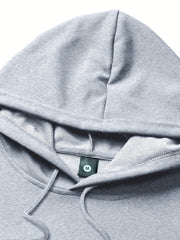 5pcs Men's Long Sleeve Sweatshirt Hoodie, Autumn/Winter Solid Color Plain Hooded Pullover with Drawstring Design and Kangaroo Pocket, Men's Casual Sportswear Top