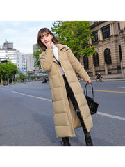 20245 Winter New Female Plus Long Over The Knee Korean Version Slim Girlfriend Warm Thickened Medium And Long
