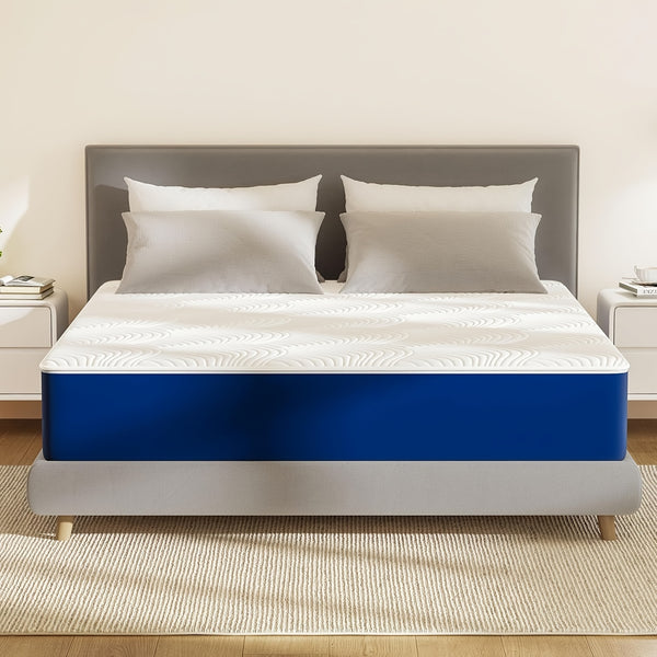 25cm Firm Mattress Suitable for Side Sleepers with 7-Zone Memory Foam, Multi-Layer Cooling Bed Topper & Durable Base, Individually Boxed for Easy Installation - for Back, Suitable for