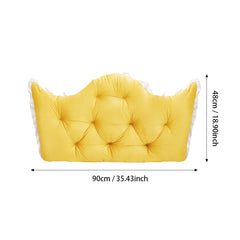 Large Ultra-Soft Comfortable Plush Backrest Pillow, Princess Style Reading Cushion, Neck and Back Support, Luxurious Fashionable Home Style Multifunctional Lace Ruffled Headboard Cushions, Suitable for Bedroom, Living Room, Dorm, Sofa Home Decor, Machine