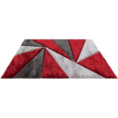 Luxury Soft Shaggy Area Rug – Modern Non-Shedding Geometric Triangles Design, High-Pile Plush Living Room Carpets, Large Thick Rug for Bedroom, Kitchen, Lounge & Home Décor – Contemporary Floor Rug & Mats