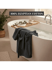 Mens and Ladies Shawl Collar Bathrobe 100% Egyptian Cotton Unisex Shawl Collar Dressing Gown Terry Towelling Bathrobe One Size
