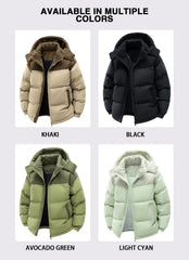 SIJIDOUPick:Men's Winter Hooded Warm Padded Jacket Stylish Trendy Thickened Coat for Autumn/Winter