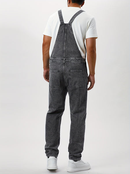 Men'S Casual Washed All-Match Denim Overalls