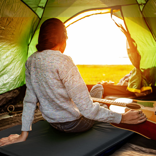 Self-Inflating Camping Sleeping Pad, Single Air Bed with Carry Bag