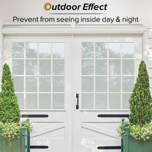 Rabbitgoo Window Film Privacy Film for Glass Windows, Frosted Glass Sticker Static Cling without Glue for Bathroom Home Office Matt 44.5X200 Cm