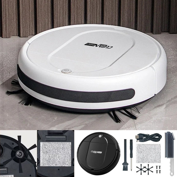 4 Motor Powerful Robot Vacuum and Mop Self Cleaning Station Uses Only Water for Strong Scrubbing and Suction