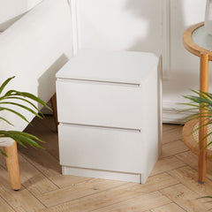 White Wooden Bedside Table With Drawers, Small Cabinet Cupboard Bedroom Furniture Storage Nightstand Unit, Modern Chest Of 2 Drawers Cabinet, Living Room Home Office Sofa Side End Table Coffee Tea Table Side Desk, Multi Functional Bedside Cabinet, 32x30x4