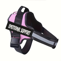 Basic Dog Harness for Emotional Support Dogs Non-Tension Reflective Adjustable Non-Choking Pet Vest Straps with Handles for Easy Walking And Training for Small Medium And Large Dogs