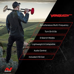 Minelab Vanquish 340 Metal Detector Bundle - Includes Pro-Find 35 Pinpointer